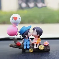 Whimsical Cartoon Couple Theme Car Trinkets - Compact Girly Car Accessories, Creative Automotive Interior Ornaments, Home Decor Statues & Figurines, Teenage Girl Gifts (Summer Sale, Mid-Year Sale, Restock, DFYD, Deals for You Day)