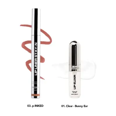 sacheu Line & Shine | Lip Liner STAY-N + Lip Gloss Duo | Everyday Liner & Gloss Lip Set