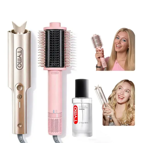 【Workday Essential】TYMO CURLPRO PLUS & AIRBEAM 4.0 -  High-Speed Hair Dryer Brush & Intensive Repair Treatment Hair Oil toolupgrade