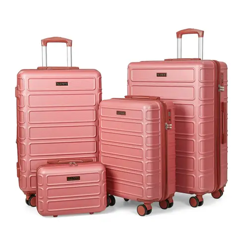 AAIVV Luggage Sets 4 Piece , Expandable TSA Lock Durable Suitcase Set Traveling Bag Travel with Double Spinner Wheels, Luggage Sets (13/20/26/28in) summervibes, tiktokshopbacktoschool