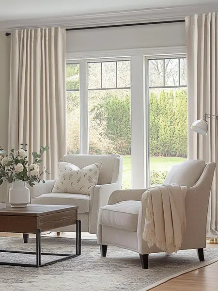 Inovaday | Blackout Curtains- 2pcs Linen Curtains for Bedroom & Living Room – Rod Pocket & Back Tab,Light Blocking Window Curtains for Apartment, Back To School,Renter-Friendly/Dorm Essentials,Home Textile,sohochic