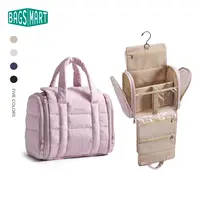BAGSMART Travel Toiletry Bag for Women/Men, Hanging Toiletry Bag - Lightweight, Puffy Dry/Wet Pockets, Adjustable 2/3 Sections, Multi-Functional Travel Makeup Organizer sohochic