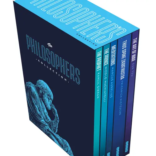 Philosophers' Wisdom Influential 5 Classics in 1 Curated Paperback Book Set - Includes Sun Tzu's The Art of War, Gibran's The Prophet, Marcus Aurelius' Works, Love & Reflection, Political Insights, Leadership Strategies, Study + Gift Ready, Mens Gifts