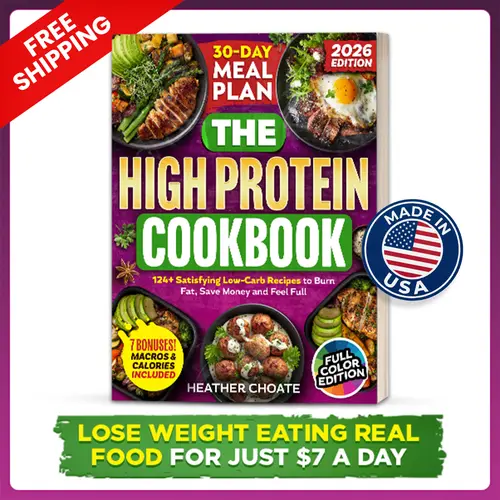 High Protein Cookbook - 124 Easy Low-Carb Quick Recipes, 30-Day Sample Meal Plan, Dinner Inspiration, Softcover Regular Edition, Safe Ingredients (Books)