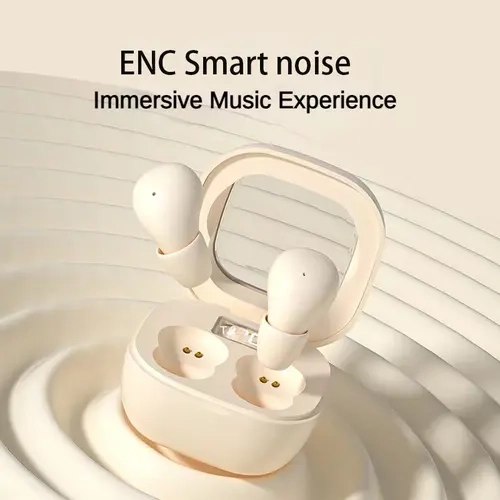 INSONIXN Mini Invisible Bluetooth Earbuds - 0.08oz Noise Cancelling Audio Stereo In-Ear Headphones, Cableless Smartphone-Connected for Side Sleepers, 25-Hour Battery, Charging Support for Office Use