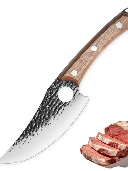 NULAS Summerwins Professional Multi-Purpose Stainless Steel Chef's Knife - Durable Forged Steel Kitchenware, Rustproof Razor-Sharp Blade, Ergonomic Precision-Cutting Design, for Indoor/Outdoor Use, Stainless Steel Knives