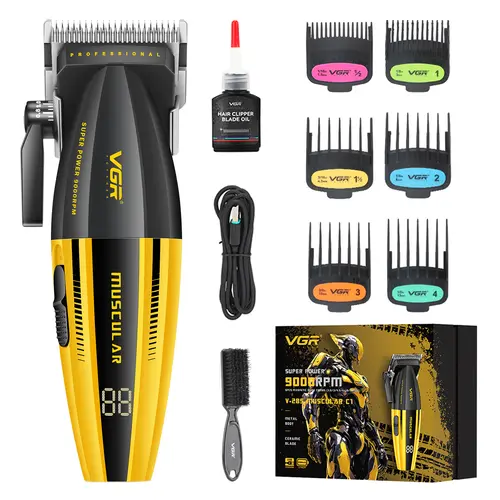 VGR 285 Fresh Fade Hair Clippers for Men, 9000RPM Professional Barber Clippers for Hair Cutting, Cordless Small Hair Trimmer Lightweight Versatile Barber Kit with LED Display tiktokshopbacktoschool