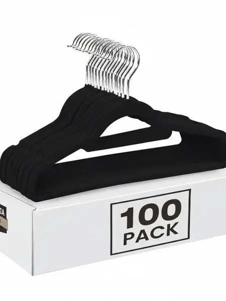 Utopia Home Chic Velvet Hangers - Slim ABS Construction Home Organizer, Ultra-Grip Non-Slip Design, 360° Swivel Hook, Heavy-Duty for Dresses & Outerwear, Maximize Wardrobe Space, Bedroom Storage, Room Decor, Household Items, Apartment Stuff