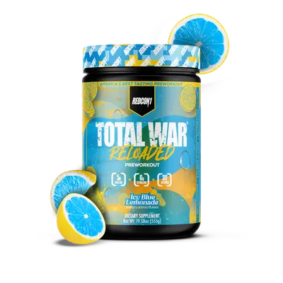 REDCON1 Total War Reloaded Pre Workout Powder - Creatine, Beta Alanine + L-Citrulline Malate Keto Friendly for Men & Women with 350mg of Caffeine - Fast Acting (30 Servings)