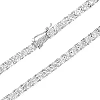 GLD 5mm Diamond Tennis Necklace in White Gold - Perfect Gift #TikTokShopBackToSchool