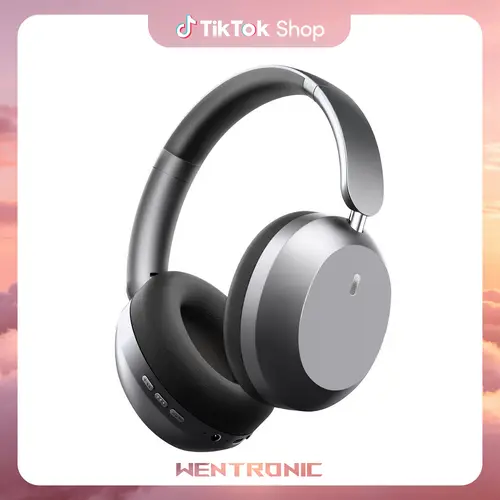 WENTRONIC Y05 Over-Ear Bluetooth Headphones for Music Lovers - Bass Boost, Dual Connection, 48-Hour Playtime, Immersive Hi-Fi Stereo Sound, Microphone, Foldable Travel Design, Soft Earpads, 3.5mm Cable, Fast Charging, Volume Control, Memory Function