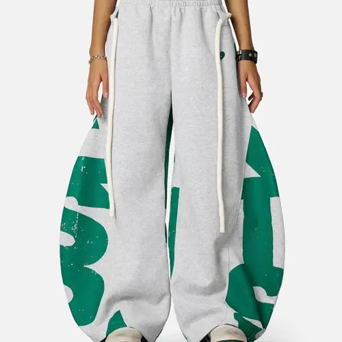 Aelfric Eden Graffiti Super Baggy Sweatpants Loose Fit Trousers with All Over Print Rebellious Doodle Style with Pockets Unisex Vintage Streetwear Joggers, Letter Printed Joggers, Soft Jogger Trousers,sohochic