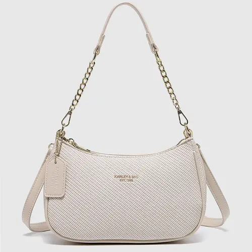 Vintage Fashion Crossbody Bag, Women's Solid Color PU Leather Shoulder Bag, Embossed Print Multi-Functional Handbag with Adjustable Strap, Elegant Embossed Bag, Elegant Bags, Versatile Crossbody