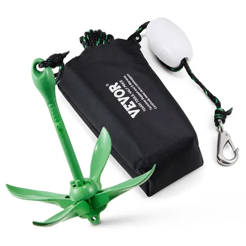 VEVOR Kayak Anchor Kit,  3.5 lb Paddle Board Anchor Kit with 26.2 ft/8 m Rope and Buoy, Folding Small Boat Anchor with Storage Bag and Snap Hook, Kayak Accessories for Kayaks, Small Boats, Canoes#SohoChic