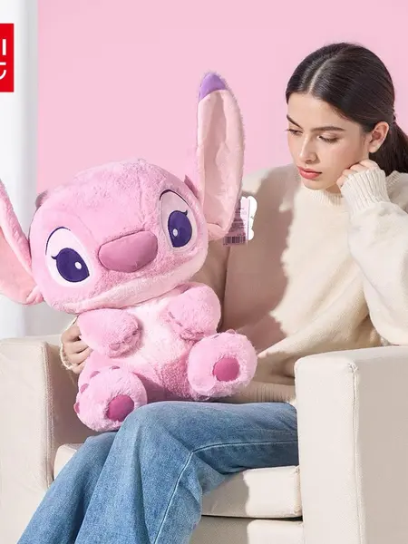 Disney Stitch & Angel 20in Large Stuffed Animals Duo Set, Unisex Adorable Graduation Gift, Cute Giant Soft Collectible Plush Dolls for Fans