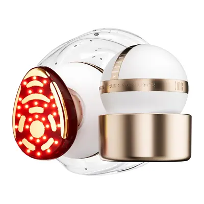 INIA SPHERA At-Home RF & LED Anti-Aging Facial Device - Rechargeable Battery-Powered, with EMS Microcurrent, Red Light Therapy, Electroporation, Cryo Cooling for Adult Selfcare, All Batteries Included Summer Travel Accessory