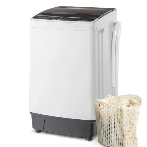 Winado 16Lbs Full-Automatic Washing Machine Top Load Portable Compact Laundry Washer Spin with Drain Pump,10 programs 8 Water Level Selections with LED Display,sohochic