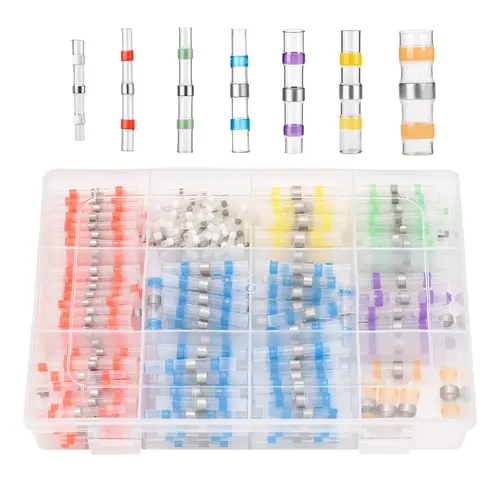 GJANSH 400pcs Solder connectors with Heat Shrink Waterproof Electrical Docking Joints for Sealing Wire Connections. DIY Electrical Connection Wiring and solderless Terminal Wire Connection, toolupgrade