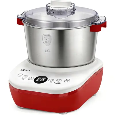 AIZIYO DoughChief 7.4Qt Electric Artisan Stand Mixer - Kitchen Appliances, Ferment Function, 304 Stainless Steel Bowl, Microcomputer Control, Face-Up Touch Panel, Easy To Clean, Whisk for Homemade Baking, Birthdays