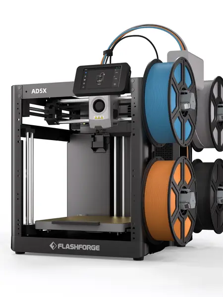 Flashforge AD5X 3D Printer - Multi-Color, 600mm/s High Speed, Equipped with Display Screen, 1 Count, Black, Includes Life-Long Technical Support (TikTok Shop Back to School)