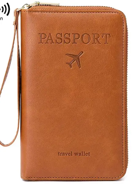 Simple Plain Passport Cases, Multi-functional Zipper Travel Card Holder, RFID Blocking Card Holder, Fashion Travel Accessories, Travel Essentials