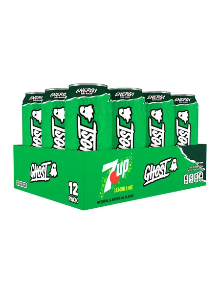 Ghost Energy Drink, 12-Pack 16oz Cans, 200mg Clean Caffeine Energy Booster, B-Vitamins