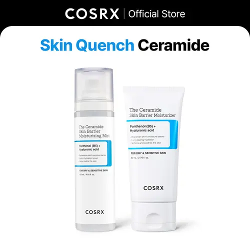 [COSRX Official] Skin Quench Ceramide Duo - Milky, Radiant, Soothing Repair & Restore Set, Affordable Derm-Quality Korean Skincare (Mist + Moisturizer)