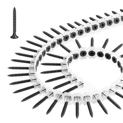 【DealsForYouDays】VVEOR Screws,#6 x 1-1/4 inch Length Drywall to Wood Collated ScrewAll Purpose High-Hardness Alloy Steel Self Drilling Drywall Screwsfor Home DIYSpace Renovation(1000 per Box)