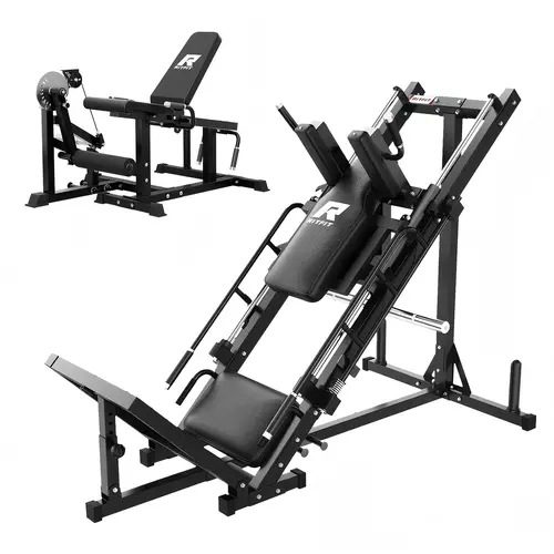 RITFIT Signature Adjustable Lower Body Leg Press Machine - Unisex Heavy Duty Leather Strength Training Tool, Home Workout Station for At-Home Gym Leg Exercises