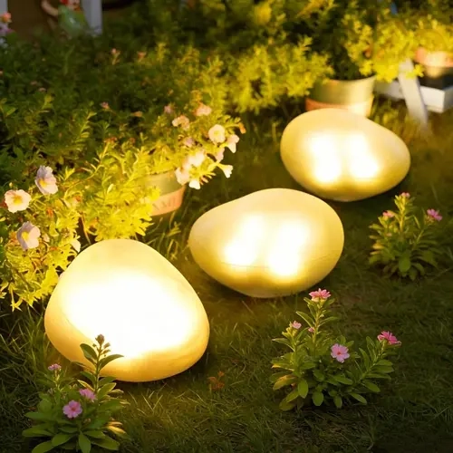 JOYTUTUS Solar-Powered Goose-Shaped Stone Lamp, Outdoor Waterproof Wireless LED Landscape Lawn Light, Eco-Friendly Solar Decor for Garden Home Pathway