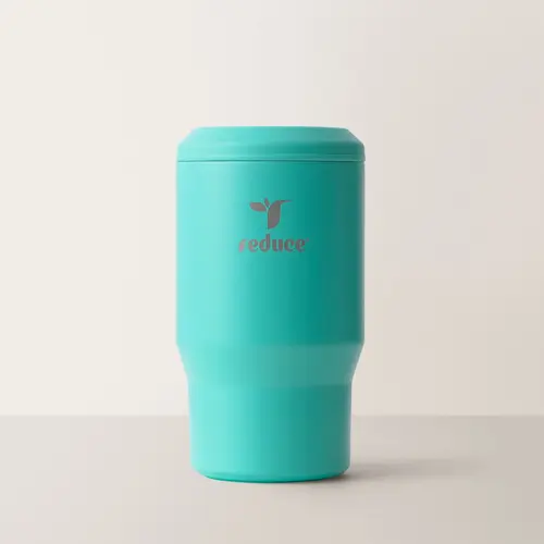 Reduce 4-in-1 Adjustable Insulated Beverage Holder with Lid - Stainless Steel Vacuum Drinks Holder, Fits Most Cups, Water Bottles Accessory, Home/Travel Kitchenware to Extend Drink Coolness