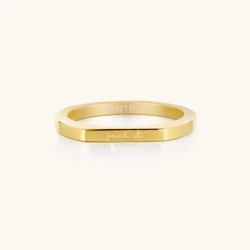 fuckit ring - Dainty Engraved Daily Reminder and Inspirational Jewelry for Empowerment