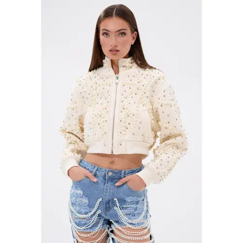 GOODIE TWO SHOES EMBELLISHED BOMBER