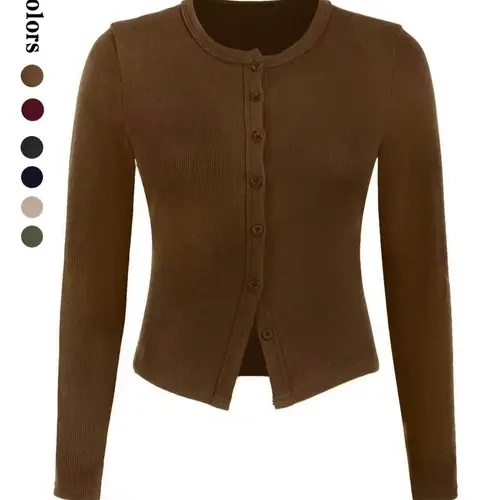 Women's Striped Cardigan Inner Layer, Elegant Fitted Design, Suitable for Office & Casual Wear, All Season Fashionable Outerwear