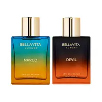 BellaVita Luxury The Dynamic Duo – Devil & Narco | Eau De Parfum 100ml Each (3.38 Fl.oz) | Woody, Spicy, Gourmand, Floral & Musky Notes | Long Lasting Premium Fragrances for Men & Women | Vegan & Cruelty-Free