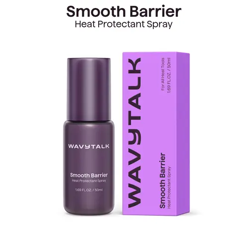 Wavytalk Smooth Barrier Heat Protectant Spray for up to 450°F tools with Plant Extract, Frizz Control & Humidity Resistance for All Hair Types