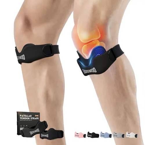 GOUNOD Unisex Wraparound Patellar Belt - Knee Sleeve with Double Silicone Pads for Pressure Cushioning, High Impact Support & Compression (2026 Gift for Jumper’s Knee, Tendonitis),sohochic