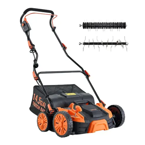 【toolupgrade】VEVOR 2-in-1 Electric Dethatcher and Scarifier Lawn Dethatcher 13-Inch /16inch  13 Amp, Easy Setup, Nylon Bag