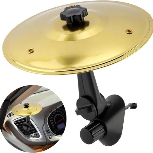Joytutus Clip On Mini Drum Cymbal Gold Finish Car Air Vent Percussion Musical Instrument, Easy Installation, Secure Play, Durable, Cool Mens Gift for Boyfriend Birthday, Music Lovers, Percussion Musical Instruments, Gifts For Boyfriend,toolupgrade