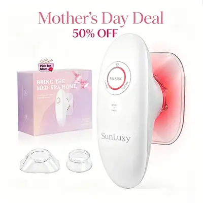 3-in-1 Red Light Therapy Cupping Machine for Facial Firming & Skin Rejuvenation, Battery Powered with 3 Suction Levels, Relaxing Self Care Gift for Women, Self Care Products