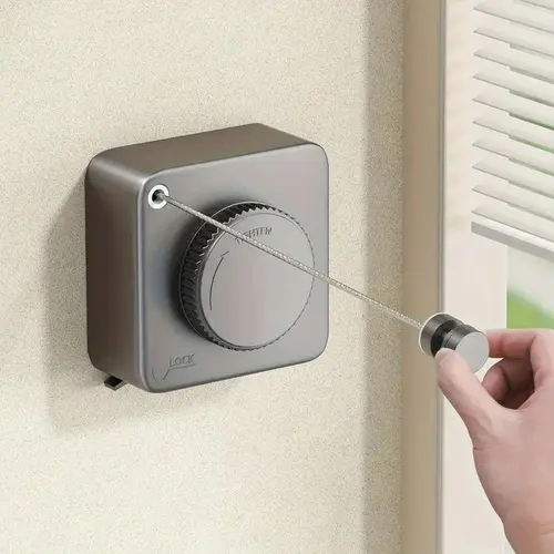 Heavy-Duty Retractable Clothesline - 15.1 Ft, 40LB Capacity, Wall-Mounted Laundry Accessory for Home Laundry Room Hanging, Indoor/Outdoor Durable Space-Saving Easy-to-Install Tool, Accessories,sohochic