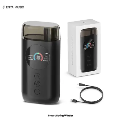 Enya ST1 Smart Automatic Tuner - Compact Rechargeable Battery Tool with Full-Color LCD, Metronome, String Winder, Manual Mode, Vibration Detection for Stringed Instruments (Guitar, Ukulele, Banjo, Mandolin) #backtoschool Enya Music