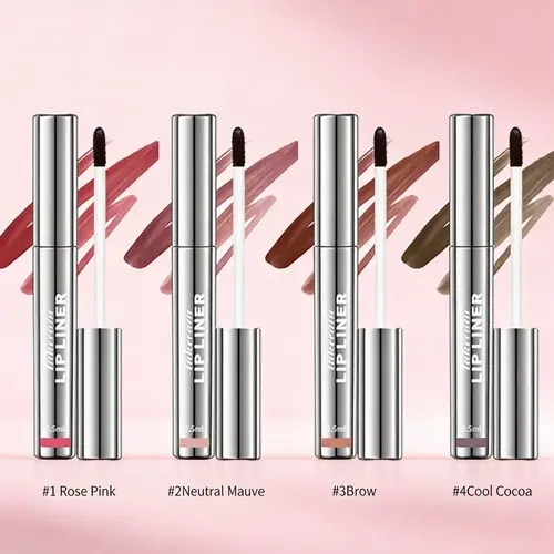4Pcs Peel Off Lip Liner Stain Set Waterproof Nude Matte Lip Tint Non Fading Peel Off Lip Color Effortless Precision Full Coverage 24H Color Hold for All Skin Types【US 2026 Deals for You Days】