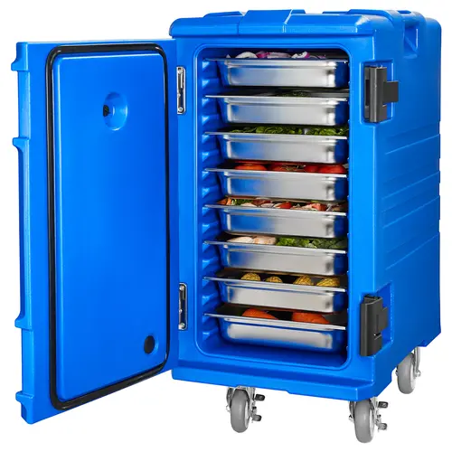 VEVOR Insulated Food Pan Carrier,  127 Qt Hot Box for Catering, Food Box Carrier with Double Buckles, Front Loading Food Warmer with Handles, End Loader with Wheels for Restaurant, Canteen#SohoChic