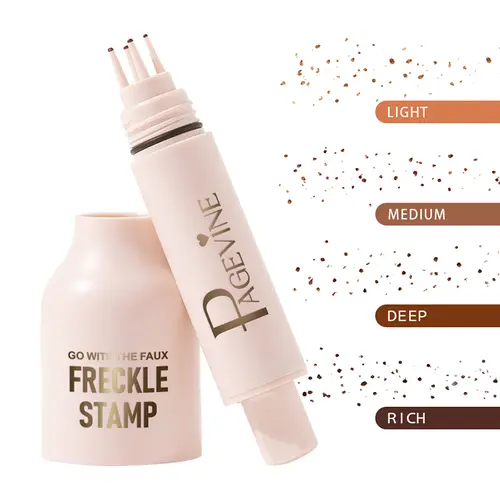 5-Prong Realistic Freckle Pen - Cosmetic for All Skin Types, Natural Dot Placement, Sun-Kissed Look, Easy DIY Faux Freckles, Long-Lasting Waterproof Makeup for Photoshoots, Daily Glam