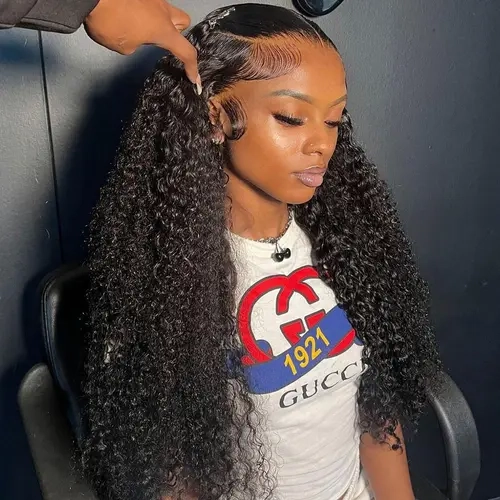 Bling Hair Kinky Curly Lace Frontal Wigs 13x6 13x4 Hd Transparent Lace Frontal Human Hair Wigs For Women Wave Curly Lace Wigs 180% Density TikTokShopHolidayHaul