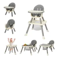 JOYMOR Multifunctional 7-in-1 Baby High Chair, Convertible Toddler Chair with Removable Tray, 5-Point Harness, and Kids Learning Table Setup, Toddler Chairs, Multifunctional High Chair