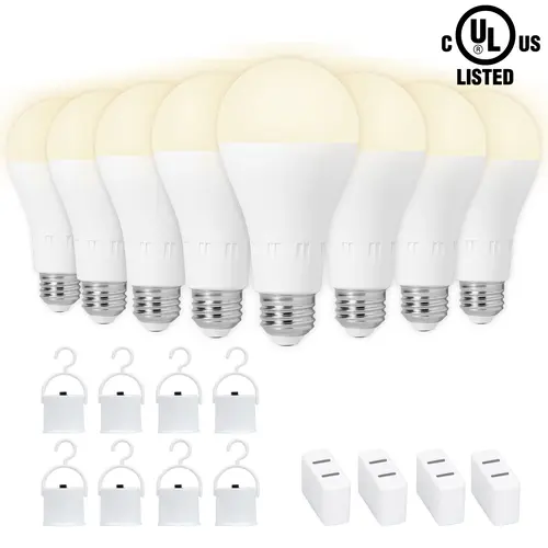 JackonLux Rechargeable Emergency Light Bulbs A21, Camping Lamp Battery Powered LED Light Bulb 3000K Daylight E26 E27 120 Volt 12W 60W Equivalent with 2000mAh for Home Power Outage Camping Hurricane incandescent  light emergency  light  bulb