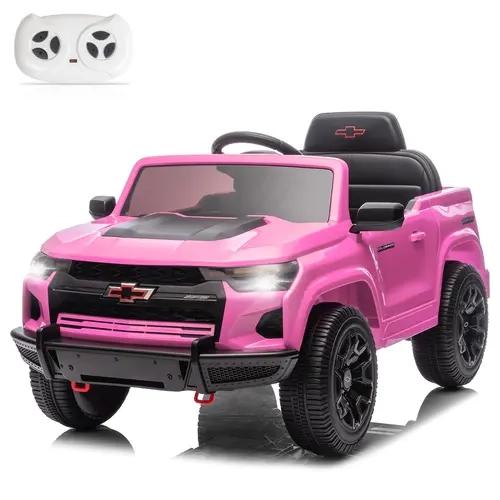 12V Licensed Chevrolet Colorado Electric Ride on Car Toy for Toddler Kid w/ Remote Control, LED Lights,sohochic