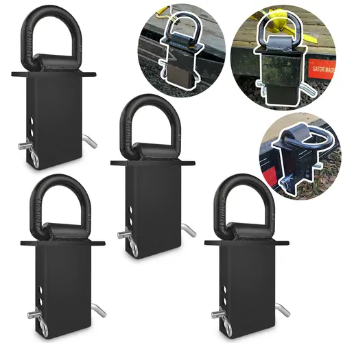 EACELIY 4Pcs 18000lbs Heavy Duty Solid Steel Corrosion Resistant Stake Pocket D-Rings, Bolt-On Assembly with 4 Pin Holes, Removable Tie-Downs for Utility Trailers & Flatbeds, Fits Most Bags #TikTokShopBacktoSchool #toolupgrade toolupgrade